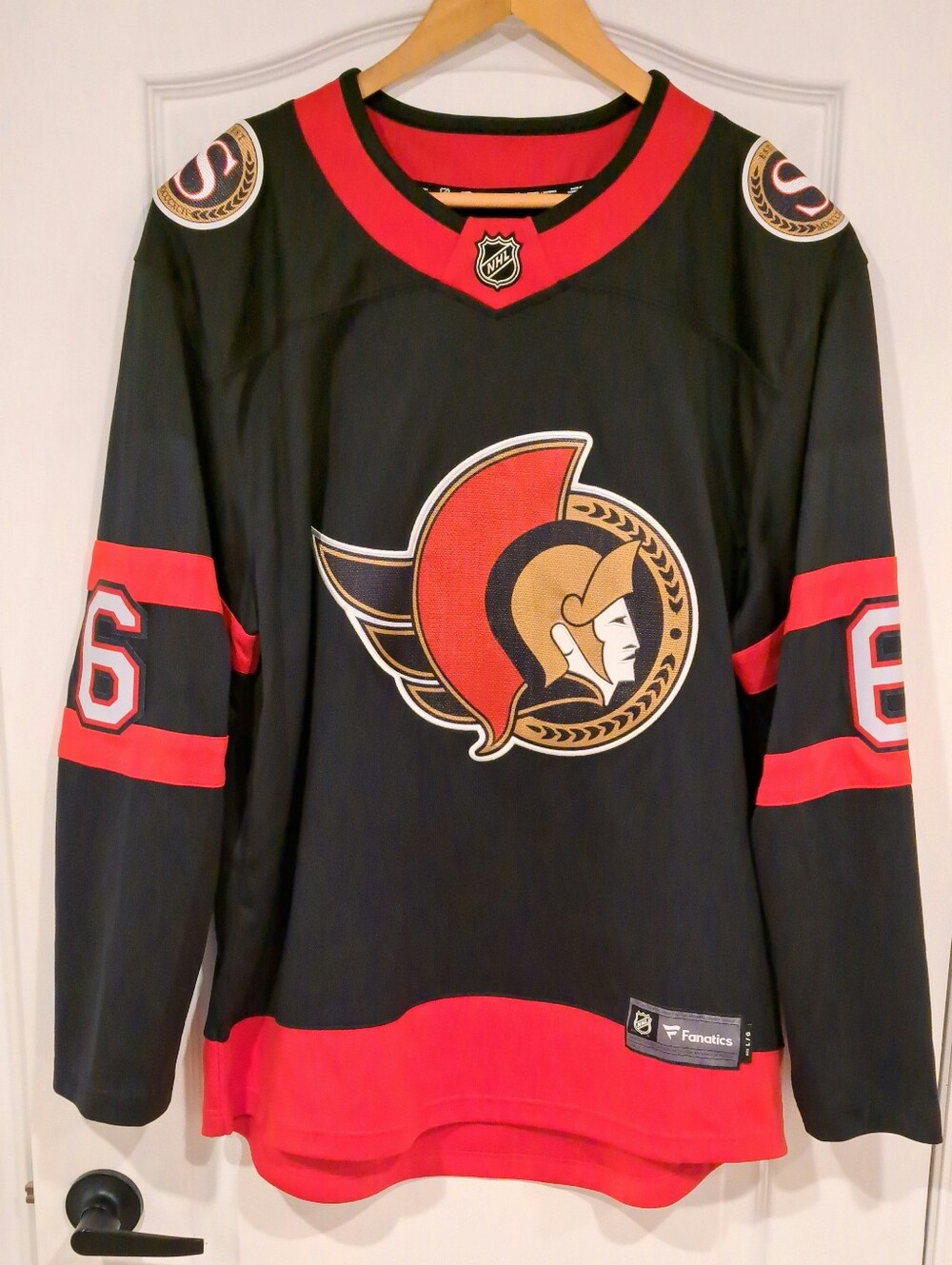 NHL Ottawa Senators Black Jersey - Fanatics Officially Licensed - #6 Chychrun
